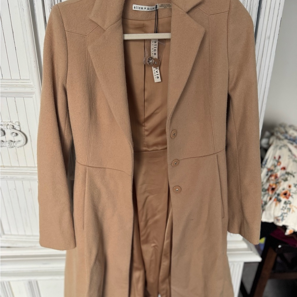 Alice + Olivia Camel Trench Coat